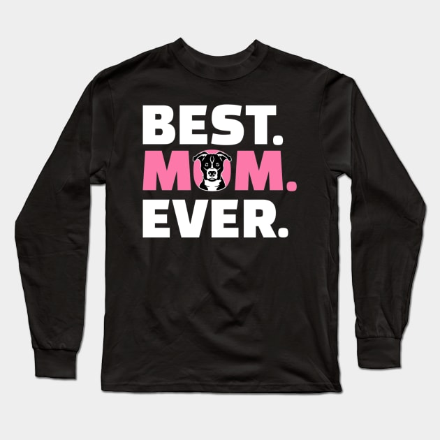 Pit Bull Mom Long Sleeve T-Shirt by Designzz